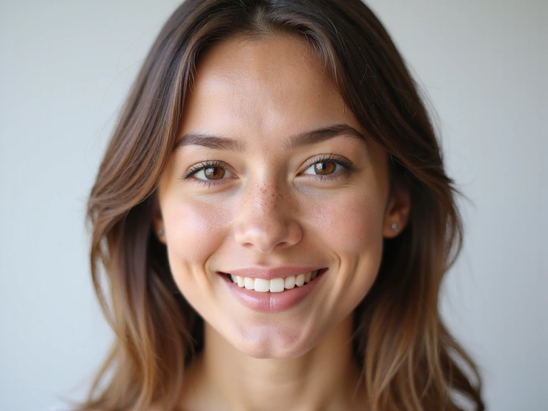 Woman with radiant, healthy skin, emphasizing youthfulness